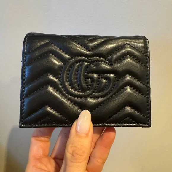 Gucci Black Marmont Card Case Holder - Picture 4 of 15
